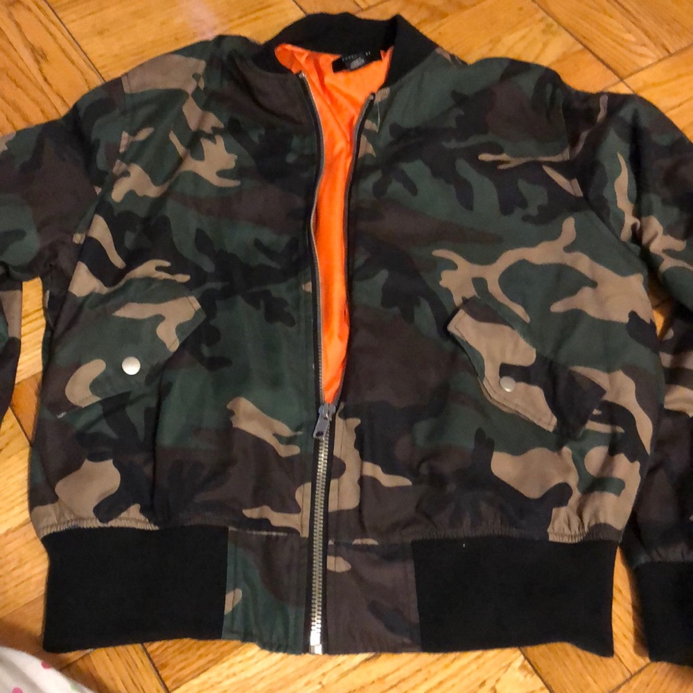 Oversized Camo Bomber